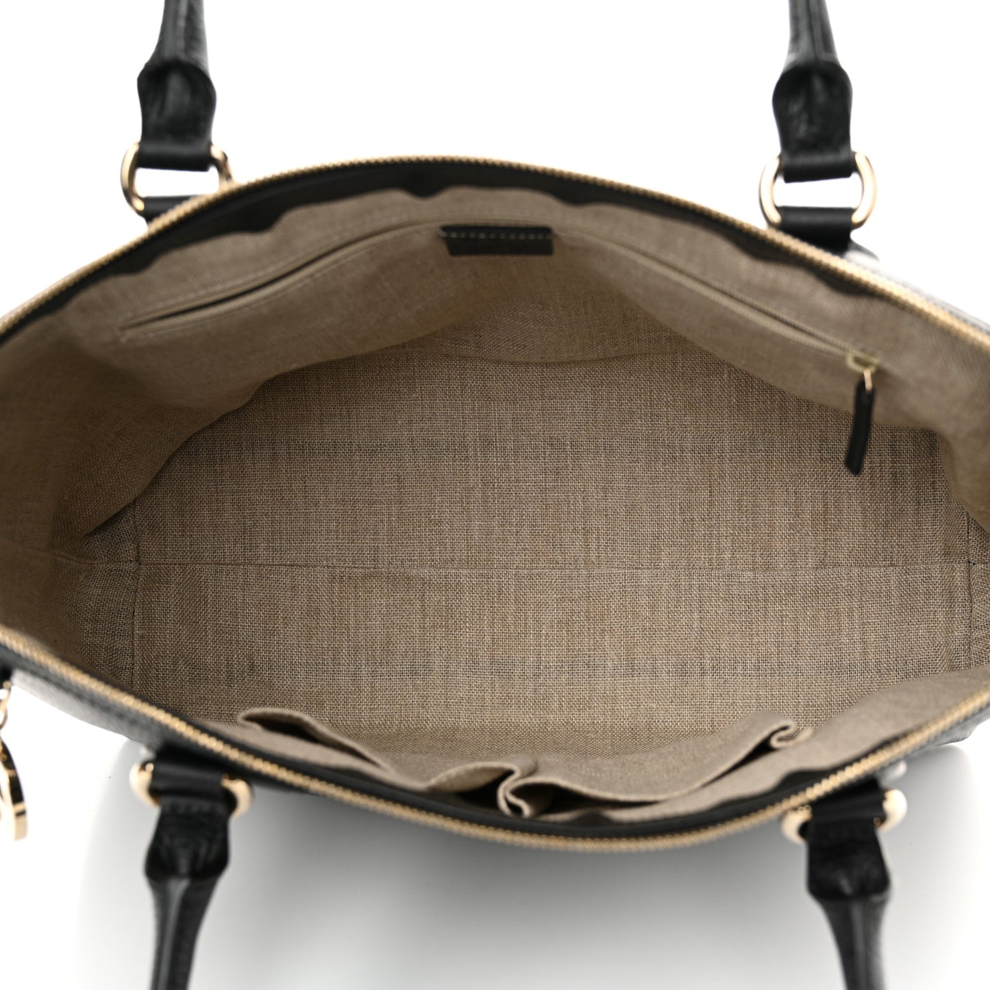 Dollar Calfskin GG Charm Satchel Black