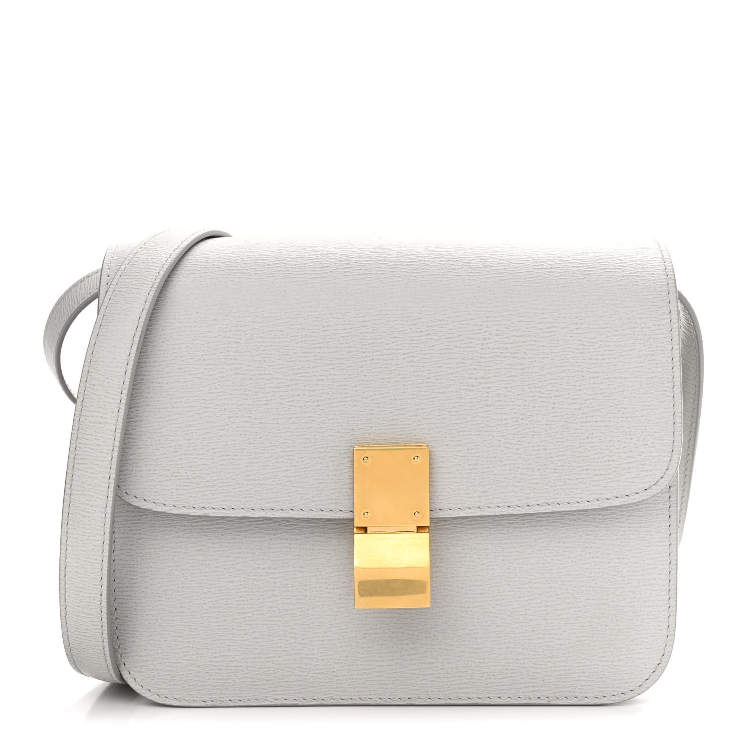 Celine Liege Calfskin Teen Classic Box Flap Bag Pale Grey 1 of 10