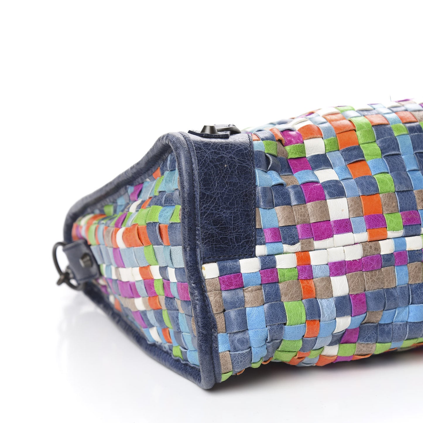 Agneau Lattice Woven Classic Hardware City Multicolor