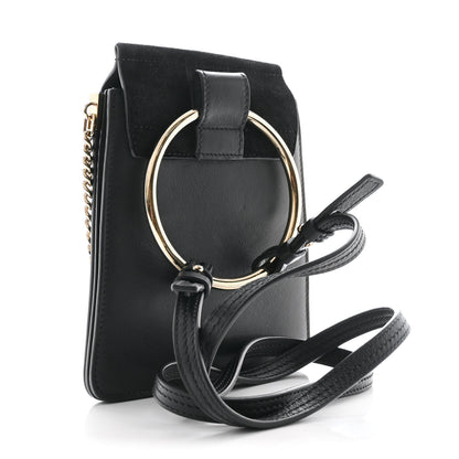 Chloe Suede Calfskin Mini Faye Bracelet Bag Black 3 of 11