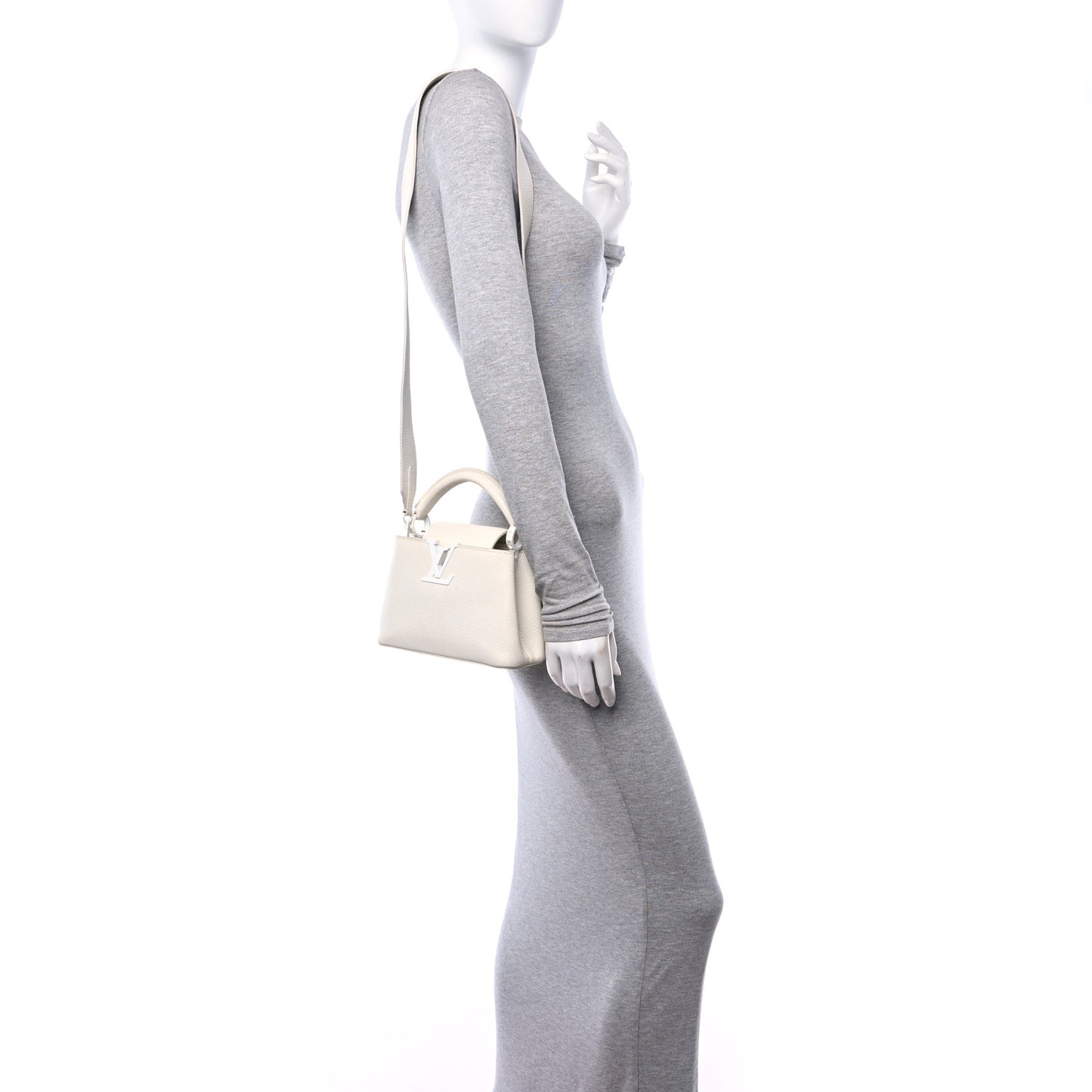 Taurillon Mini Capucines Monochrome White