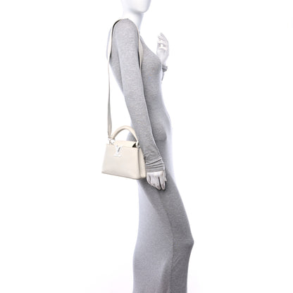 Louis Vuitton Taurillon Mini Capucines Monochrome White 2 of 11