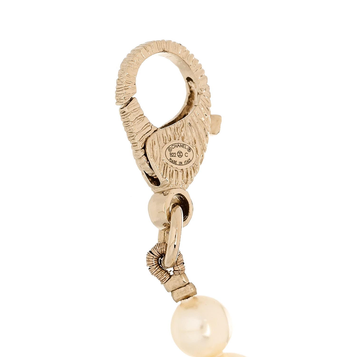 Chanel Pearl Crystal CC Camellia Bracelet Gold 4 of 5