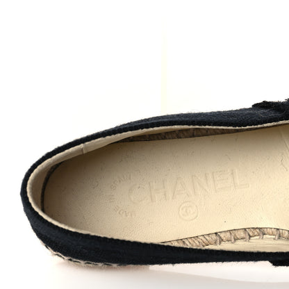Chanel Denim Toile CC Espadrilles 38 Black 8 of 9