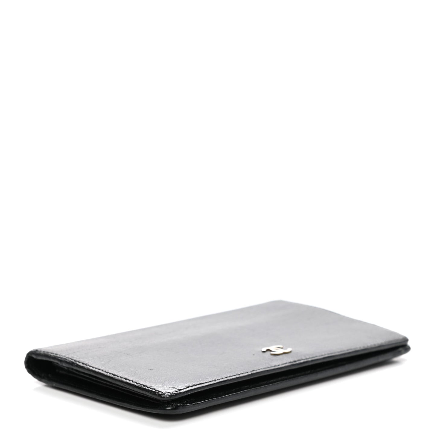 Goatskin Yen Wallet Black