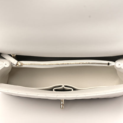 Chanel Caviar Quilted Small Coco Handle Flap White 5 of 11
