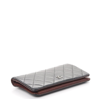 Chanel Lambskin Quilted Yen Wallet Black 4 of 12