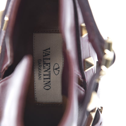 Valentino Garavani Calfskin Rockstud Double Buckle 100mm Ankle Boots 37.5 Rubin 6 of 17