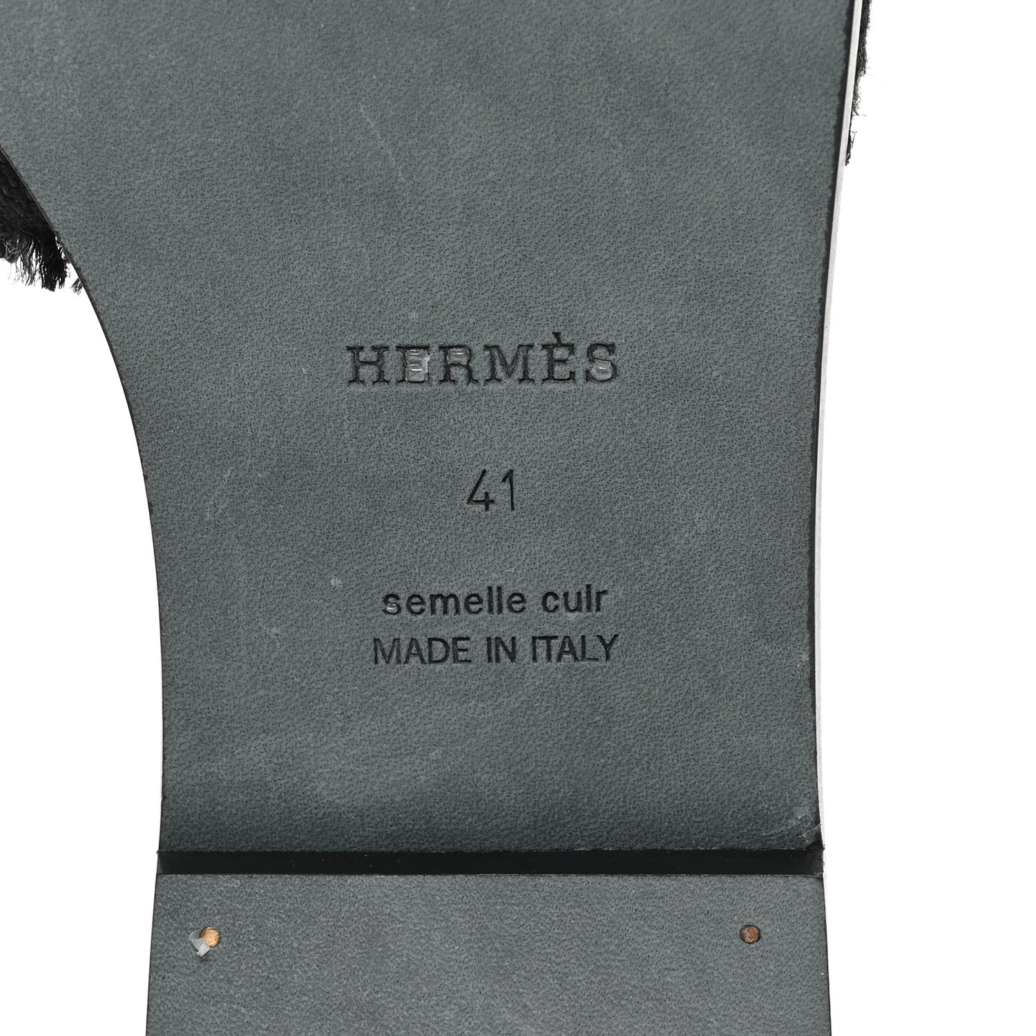 Hermes Toile H Oran Fringe Sandals 41 Black 7 of 10