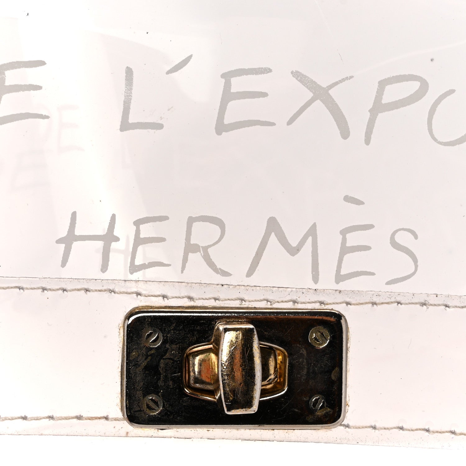 Hermes Vinyl Souvenir De L'Exposition Kelly Transparent 6 of 14