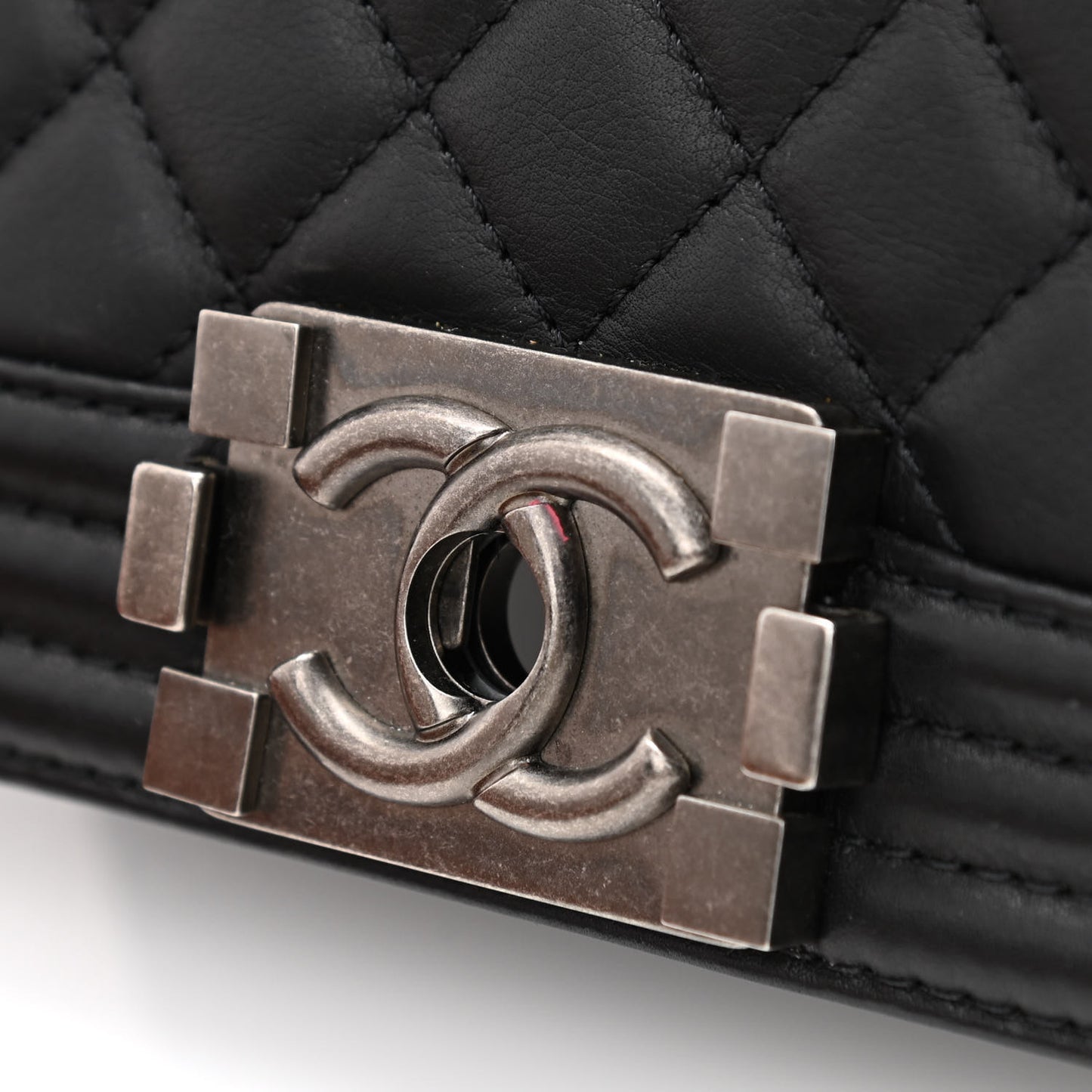 Calfskin Quilted New Medium Boy Flap Black