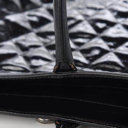 Chanel Calfskin Coated Canvas Quilted Tote Black 11 of 19