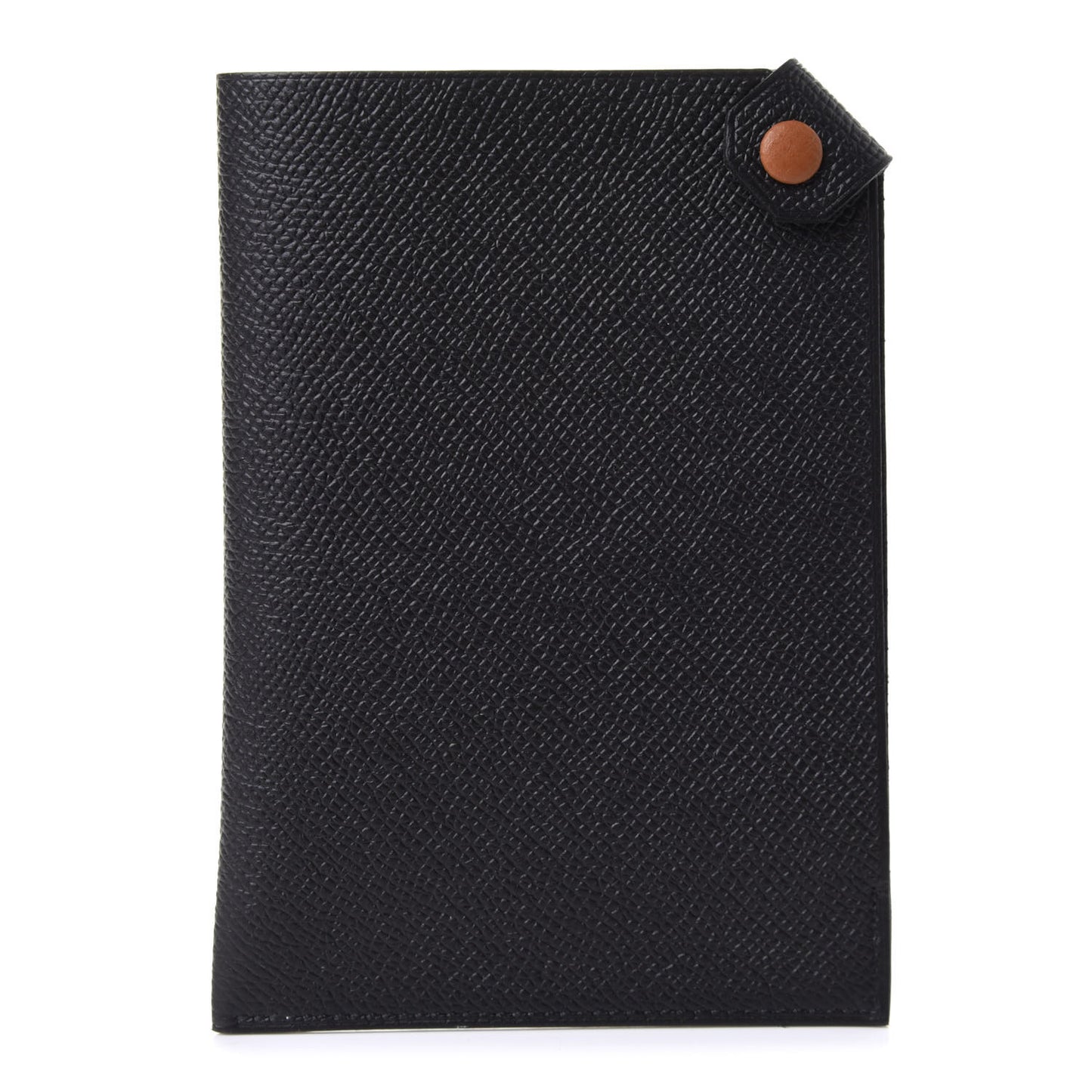Epsom Tarmac Dot PM Passport Holder Black Gold