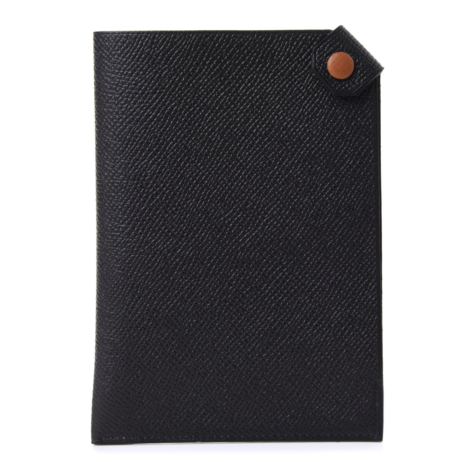 Hermes Epsom Tarmac Dot PM Passport Holder Black Gold 1 of 9