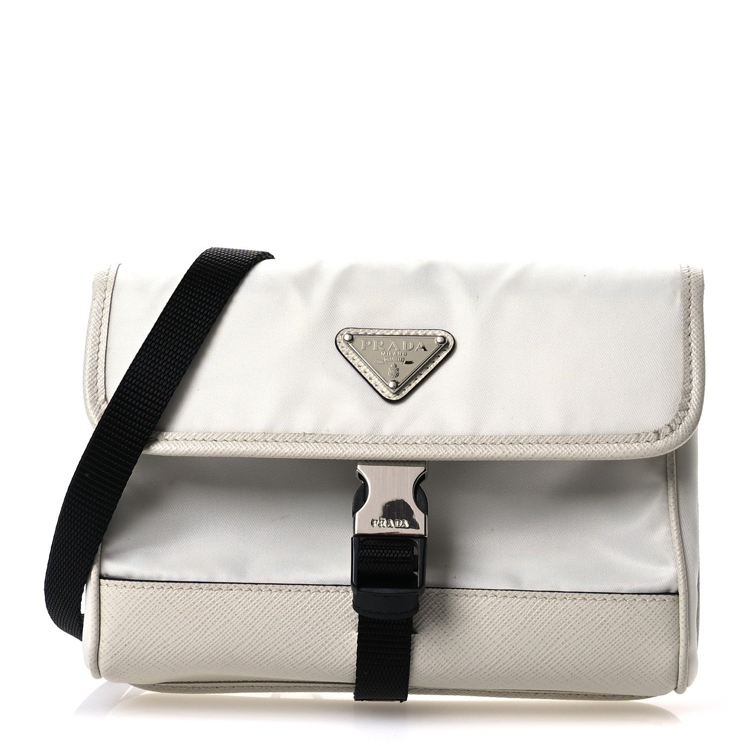 Prada Re-Nylon Saffiano Smartphone Case Crossbody Talco 1 of 10