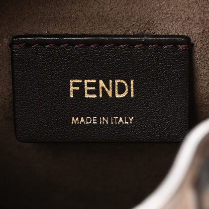 Fendi Vitello Liberty F is Fendi Bi-Color FF 1974 Embossed Mini Mon Tresor Bucket Bag Maya Black 6 of 10