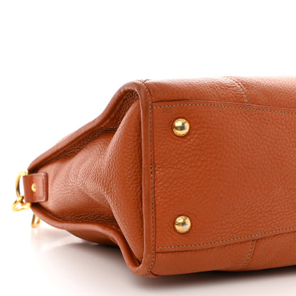 Prada Vitello Daino Shopping Satchel Rame 10 of 15