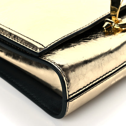 Alexander McQueen Metallic Crash Calfskin The Story Crossbody Bag Gold 8 of 9