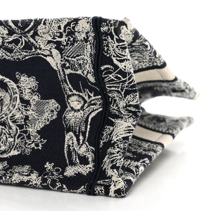 Christian Dior Canvas Embroidered Small Dioriviera Toile De Jouy Book Tote Blue 10 of 16