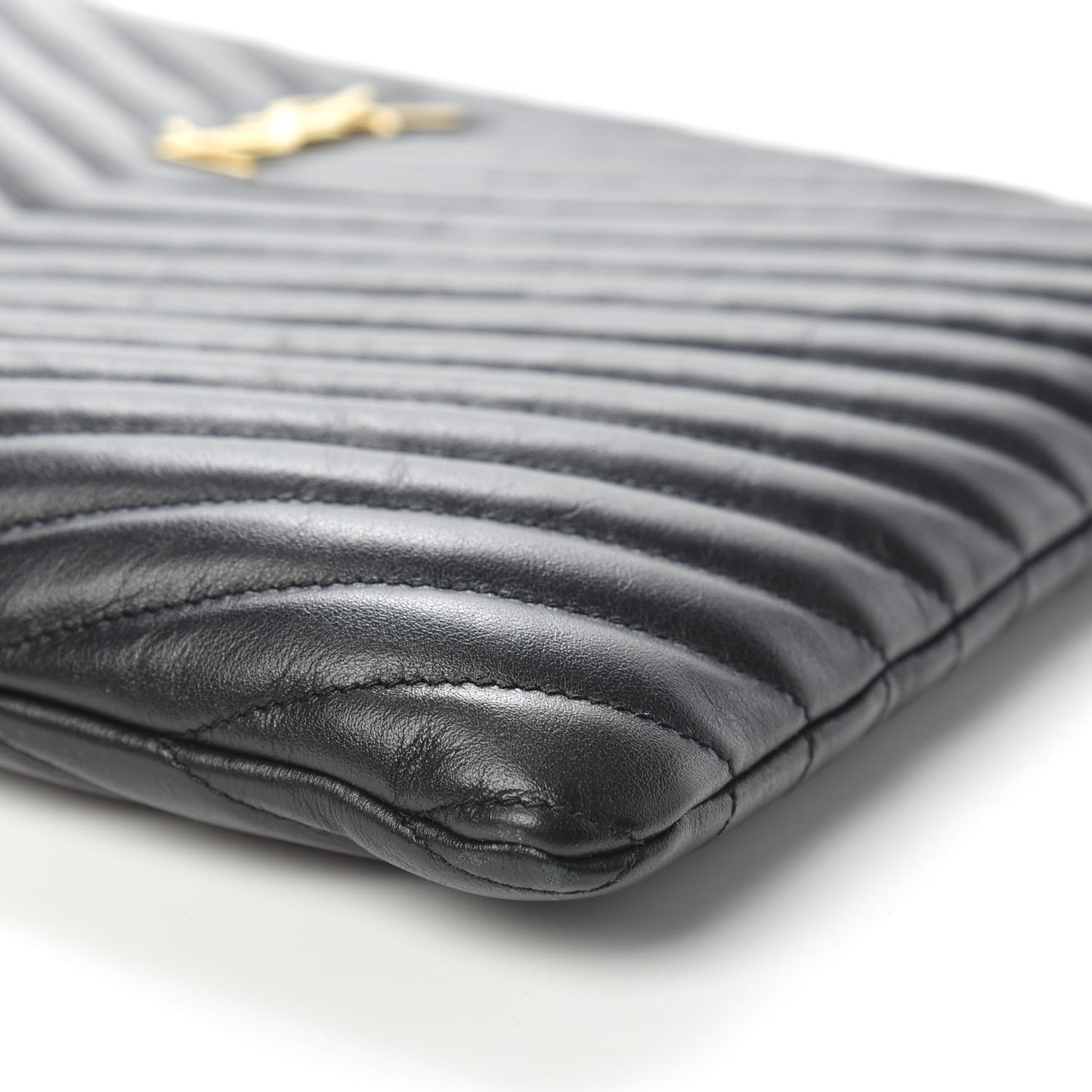 Calfskin Matelasse Monogram Cassandre Tablet Pouch Black