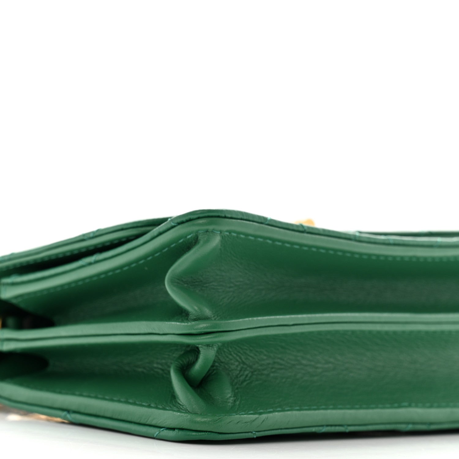 Chanel Aged Calfskin Quilted Mini Reissue Wallet On Chain WOC Green 11 of 12