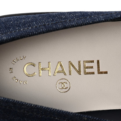 Chanel Denim CC Turnlock Loafers 41.5 Dark Blue 8 of 11