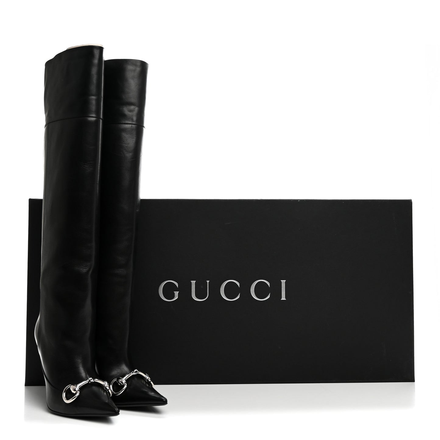 Nappa Boulevard Horsebit Knee High Boots 39 Black