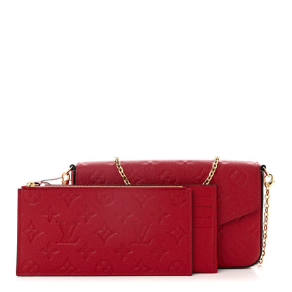 Louis Vuitton Empreinte Pochette Felicie Chain Wallet Scarlet 3 of 12