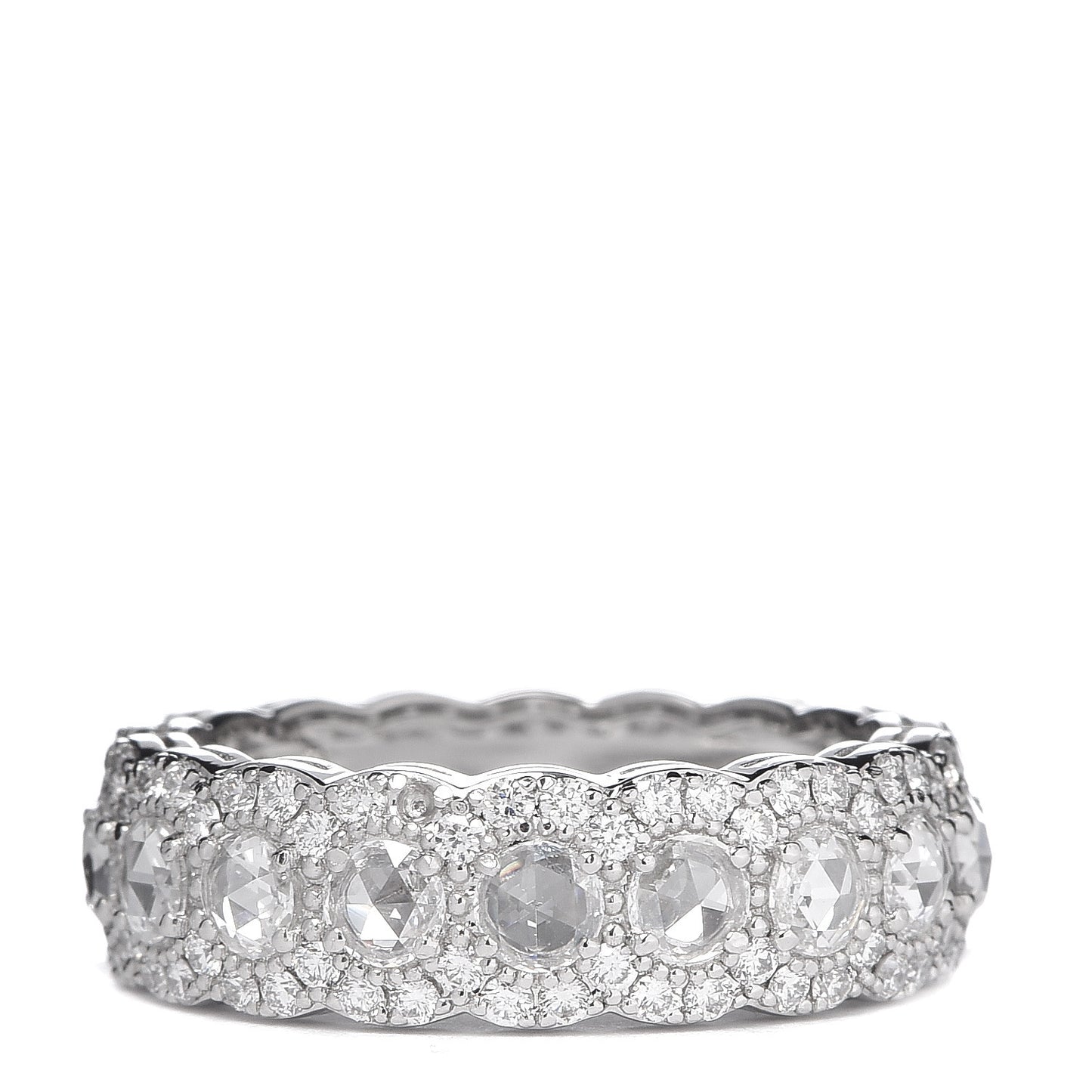 Platinum Diamond Cobblestone Ring 52 6
