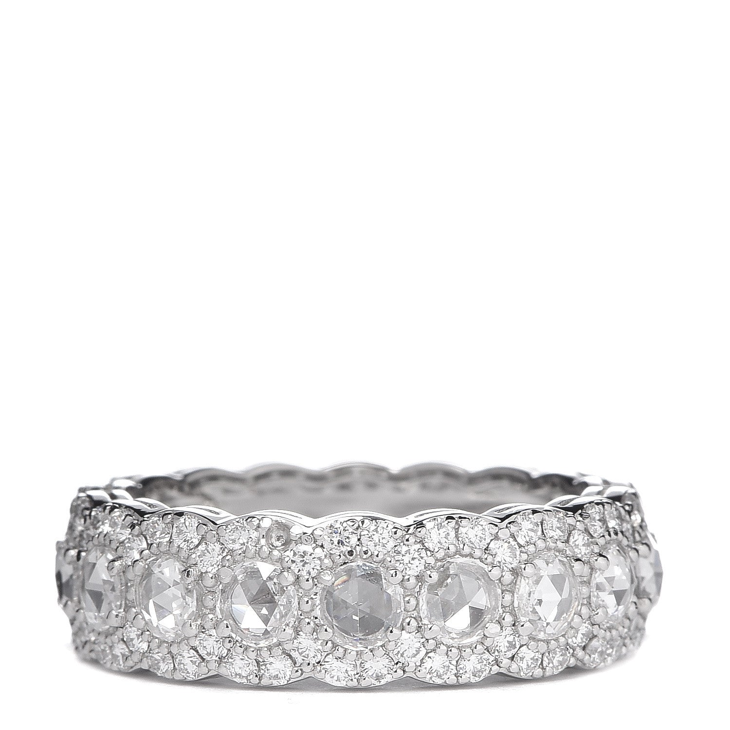 Tiffany Platinum Diamond Cobblestone Ring 52 6 3 of 4