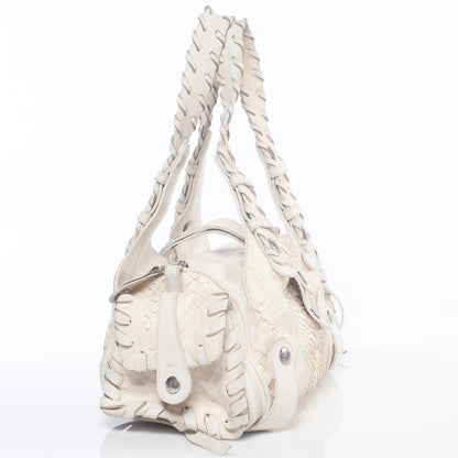 Chloe Python Silverado Shoulder Bag White 4 of 10