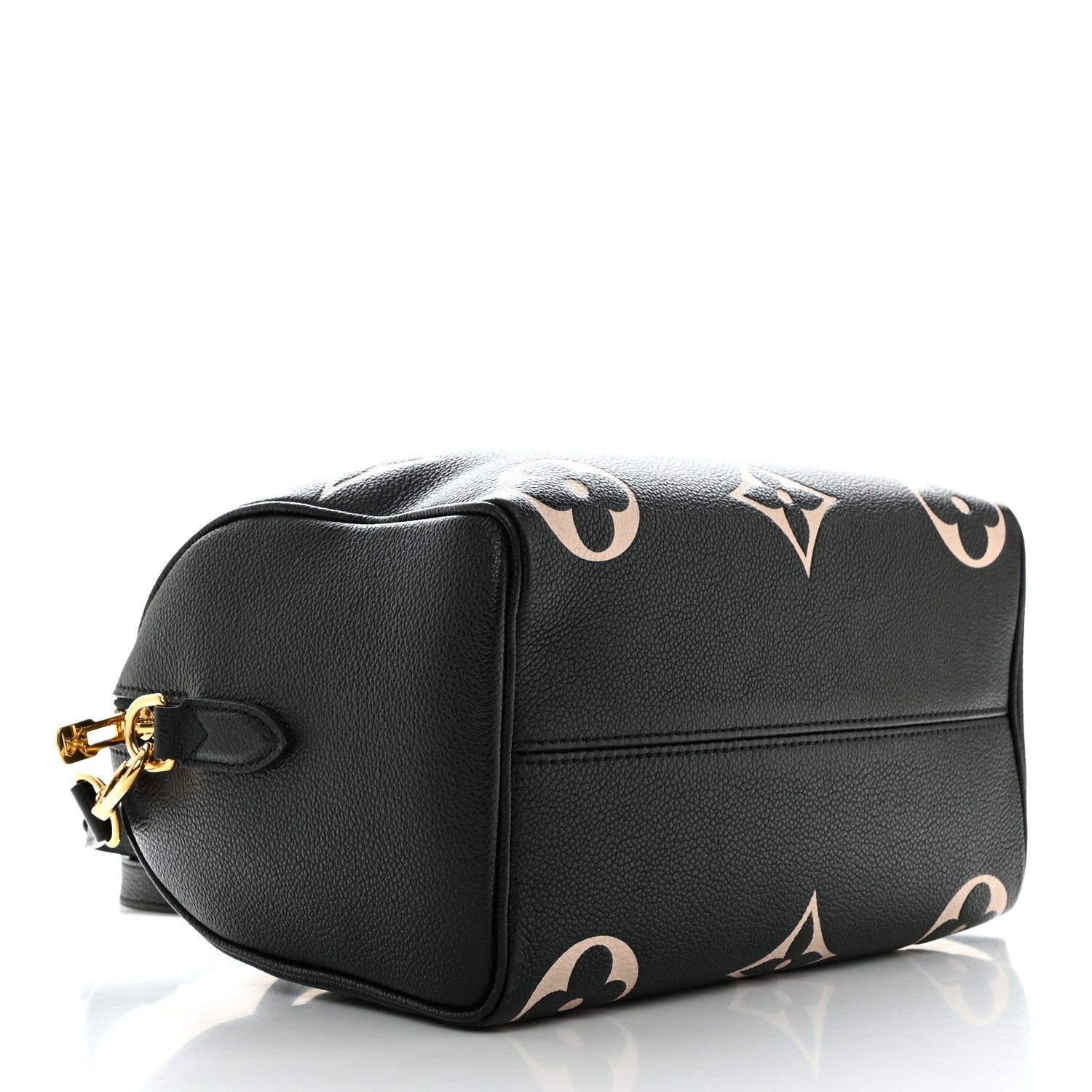 Louis Vuitton Empreinte Monogram Giant Speedy Bandouliere 25 Black Beige 3 of 8