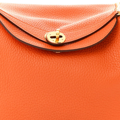 Hermes Taurillon Clemence Lindy 26 Orange 8 of 13