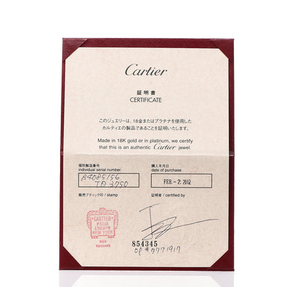 Cartier 18K White Gold 3.5mm LOVE Wedding Band Ring 56 7.5 5 of 5