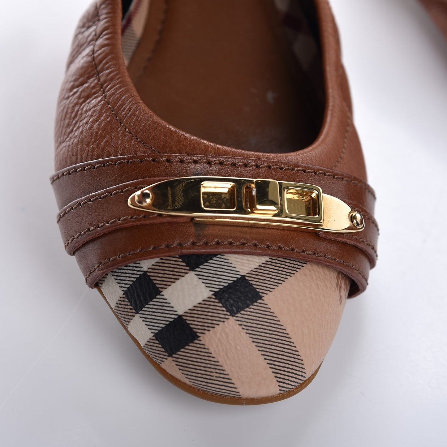 Haymarket Check Aston Ballerina Flats 39 Tan