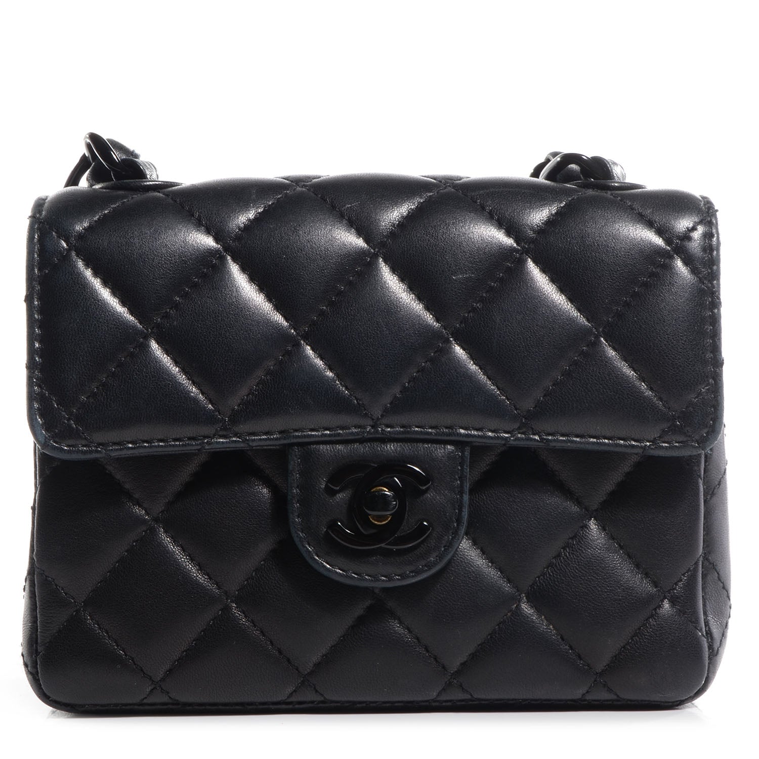 Chanel Lambskin Mini Square Flap Black 1 of 10