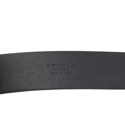 Chanel Calfskin Pearl Crystal CC Belt 85 34 Black 5 of 7