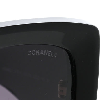 Chanel Acetate Rectangle Sunglasses 5435 Black 7 of 7