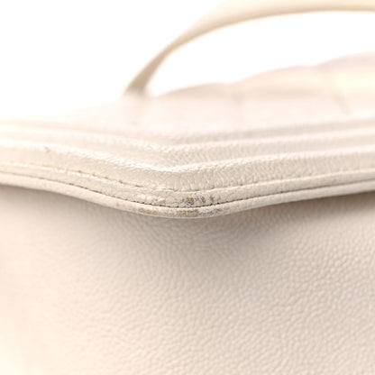 Chanel Caviar Quilted Medium Boy Flap White 9 of 27