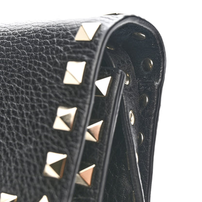 Valentino Garavani Pebbled Calfskin Medium Rockstud Flip Lock Crossbody Bag Black 11 of 12