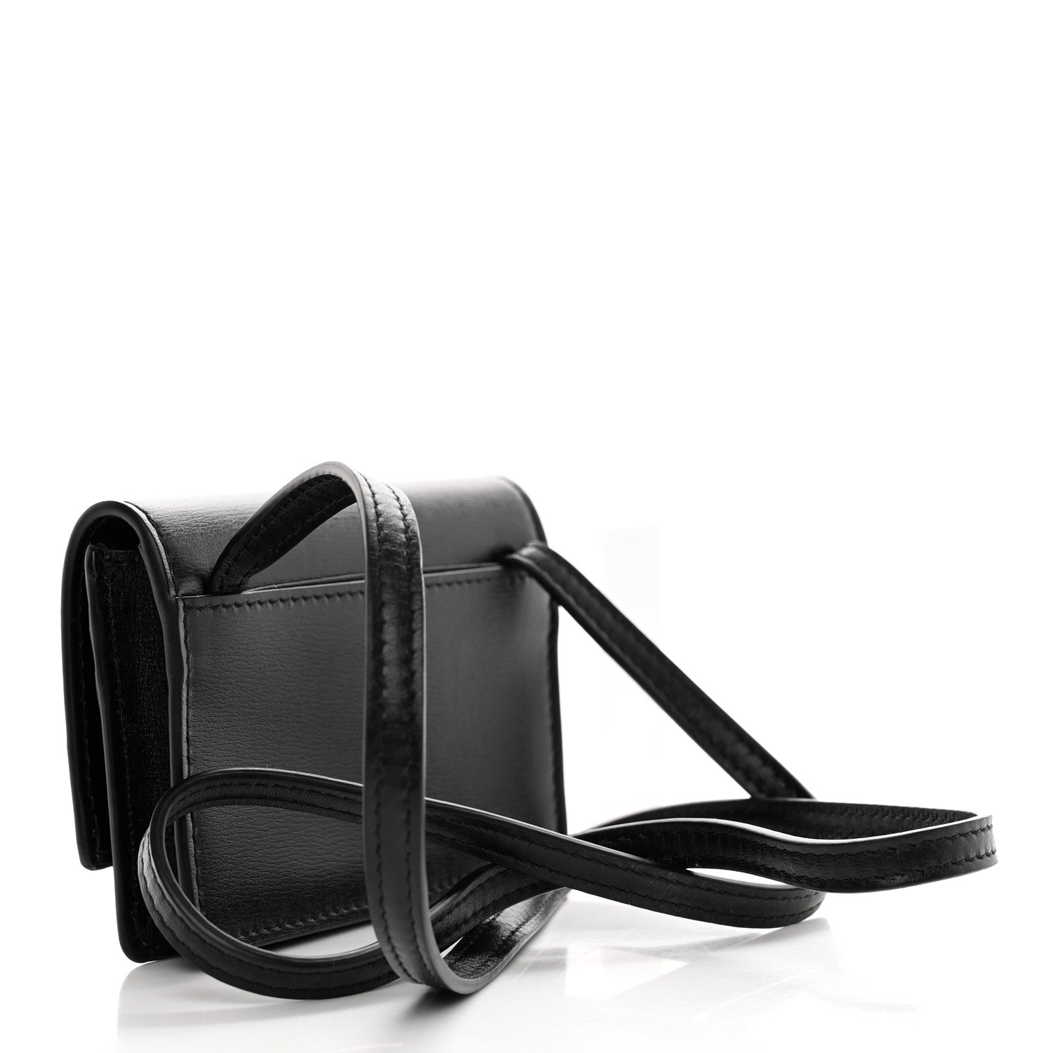 Fendi Vitello Palmellato Card Case With Strap Black 2 of 8