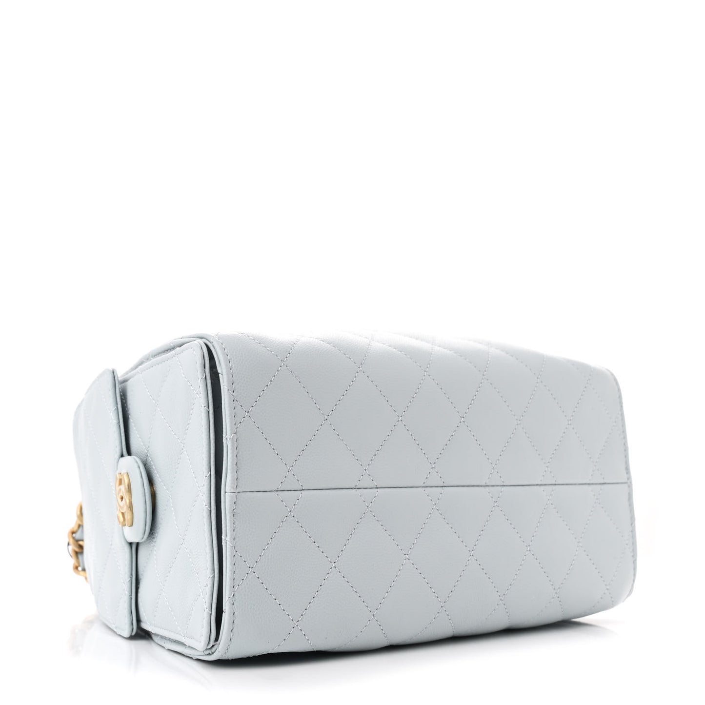 Caviar Quilted Small Chanel 25 Handbag Light Blue