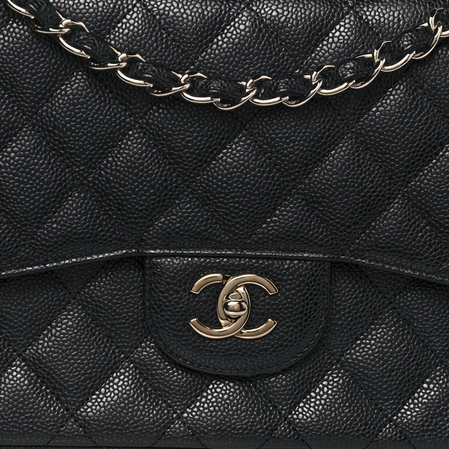 Chanel Caviar Quilted Jumbo Double Flap Black 9 of 17