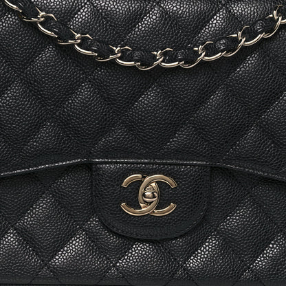 Chanel Caviar Quilted Jumbo Double Flap Black 9 of 17