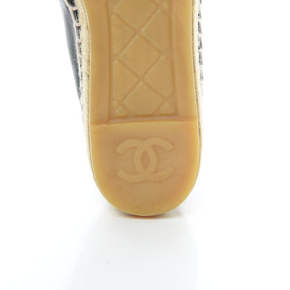 Chanel Lambskin CC Espadrilles 36 Black 8 of 12