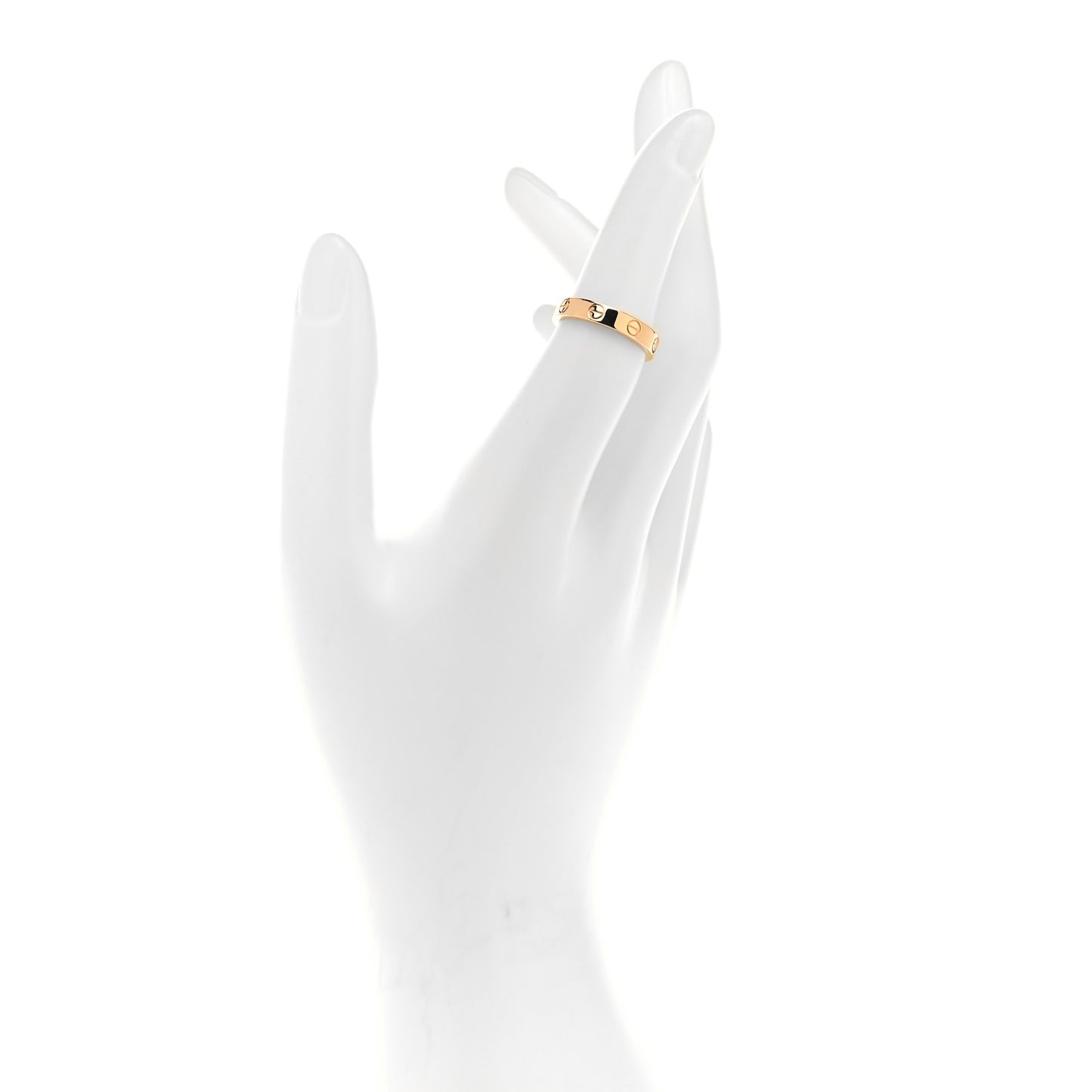 18K Yellow Gold 3.5mm LOVE Wedding Band Ring 52 6