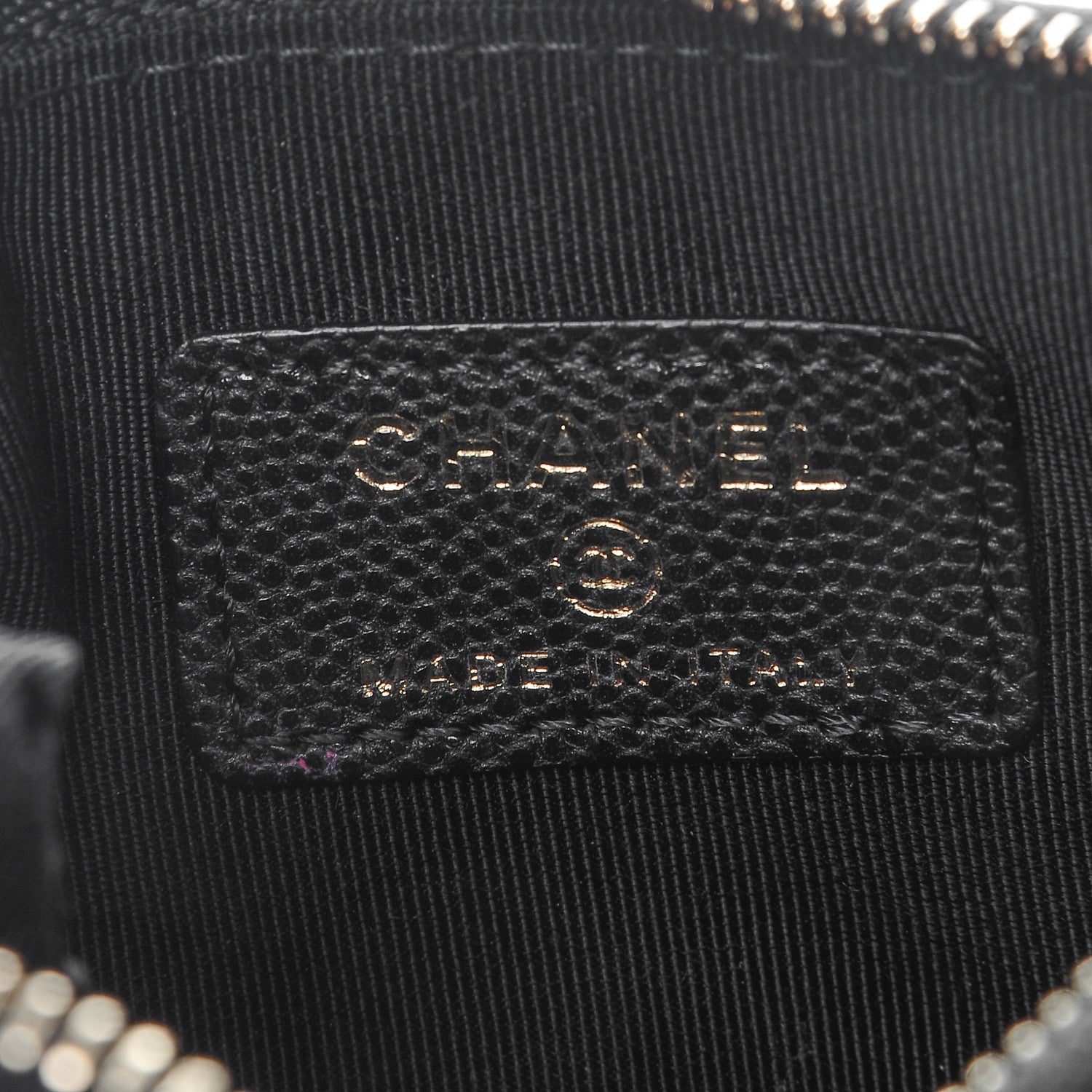 Chanel Caviar Quilted Small Cosmetic Case Black 6 of 7