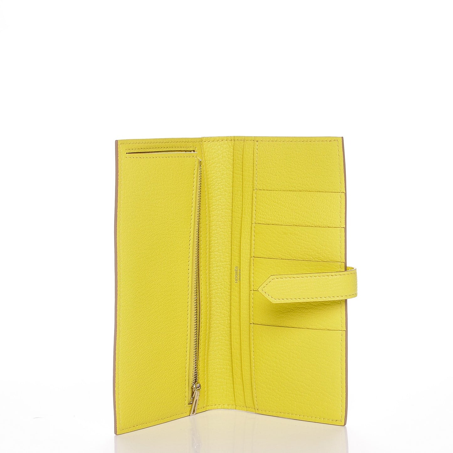 Chevre Mysore Bearn Gusset Wallet Lime