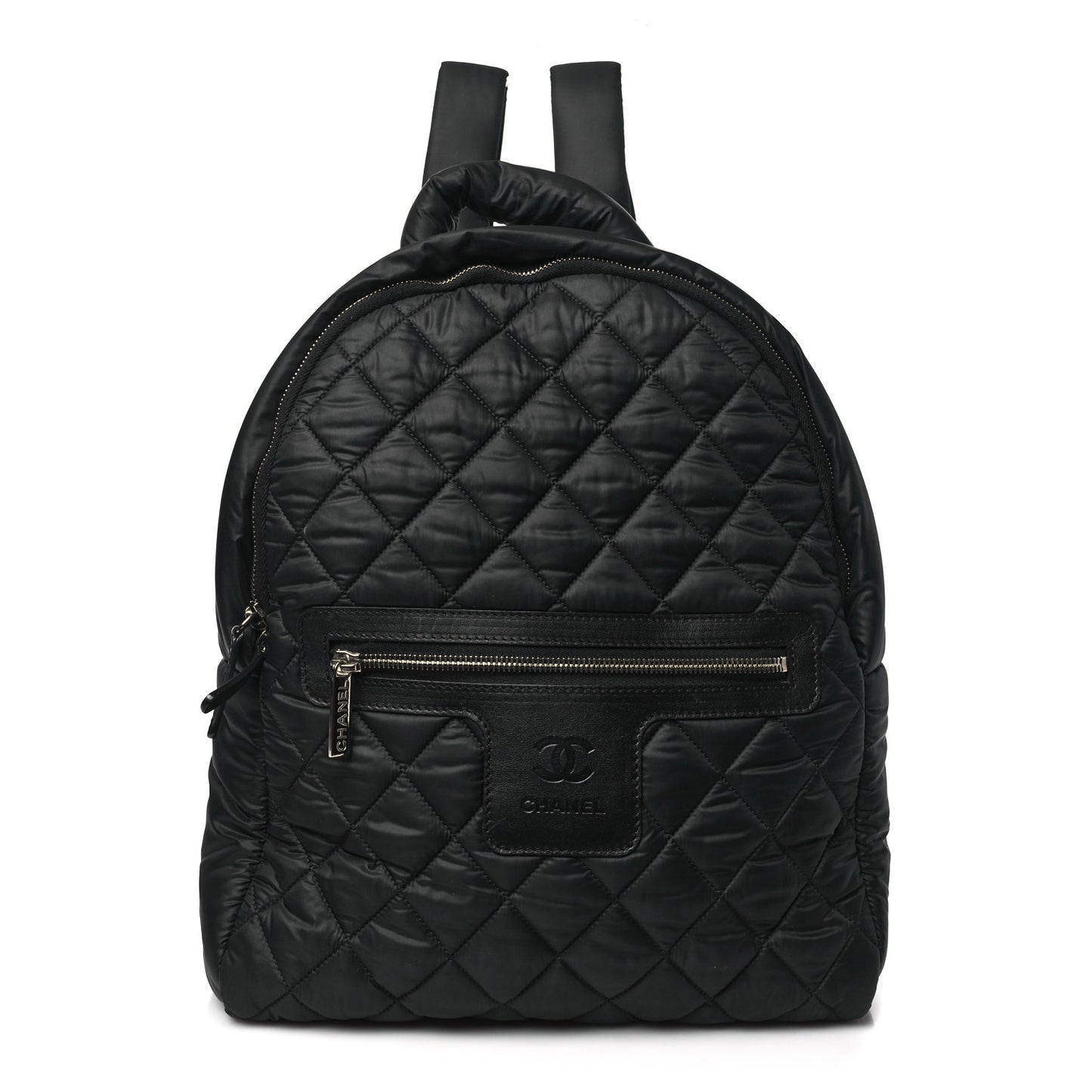 Nylon Quilted Coco Cocoon Backpack Black