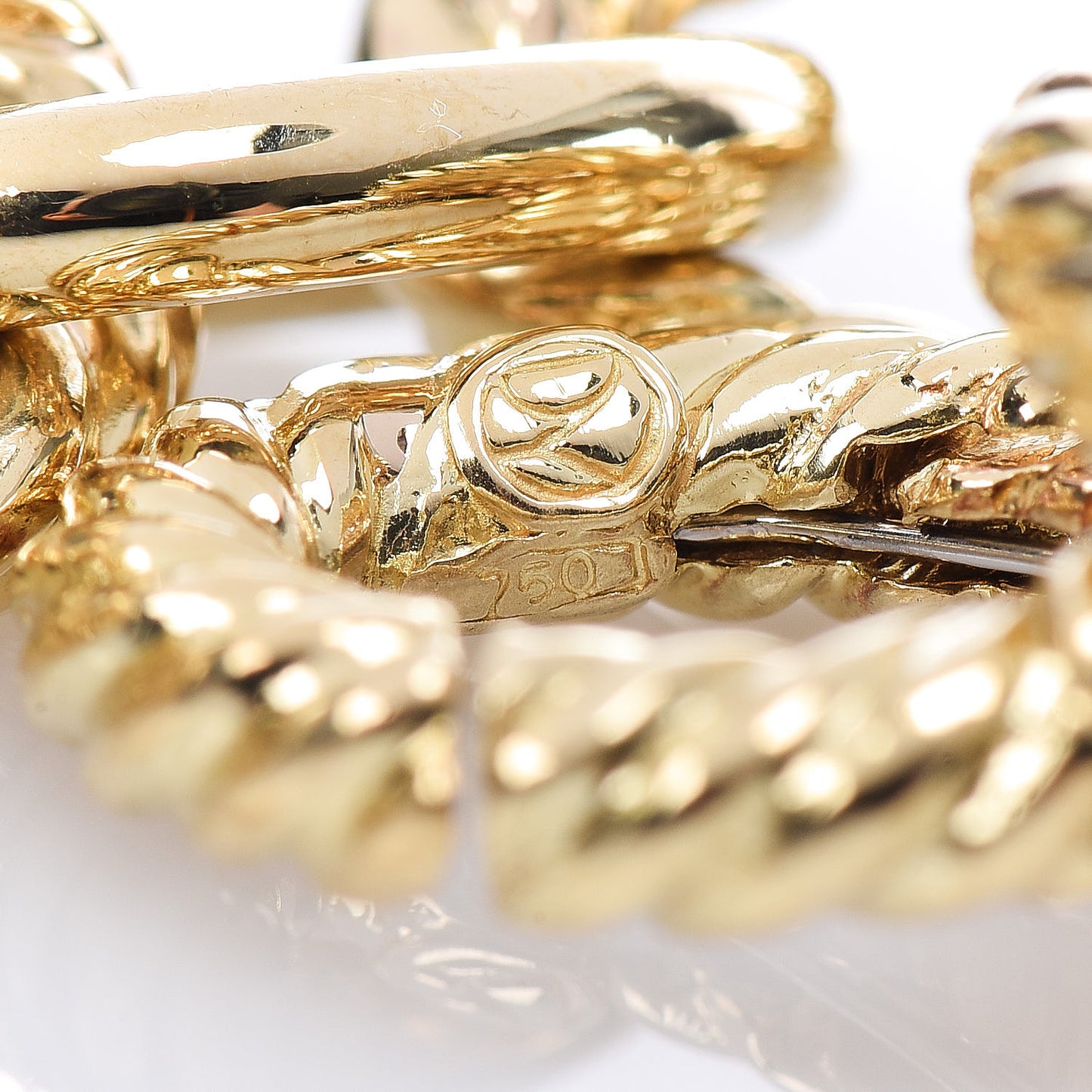 18K Yellow Gold 12mm Large Oval Link Bracelet